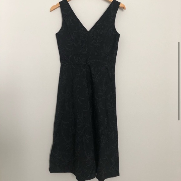 J. Crew Black Petite Embroidery A-line Dress - Picture 3 of 4